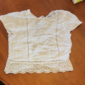 Abercrombie & Fitch Cream Textured Top